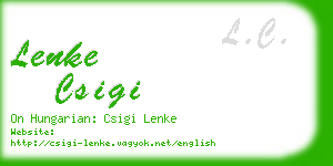 lenke csigi business card